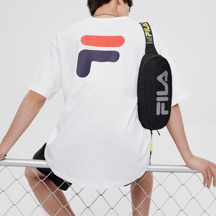 Fila FUSION Casual Sports Round Neck Short Sleeve Unisex White T11U126110F-WT