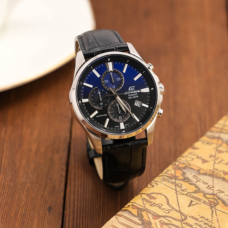 CASIO Quartz Waterproof Sapphire Crystal EDIFICE Blue Mens Royal Blue Analog EFB-530L-2AVUPR