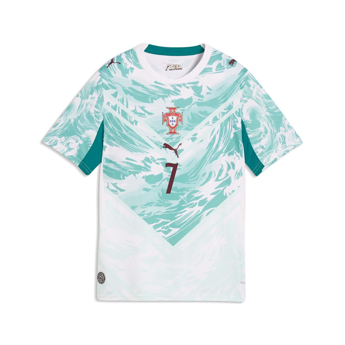 (GS) PUMA Cristiano Ronaldo Portugal 2026 Away Player Jersey 'PUMA White Green Lagoon' 788149-77