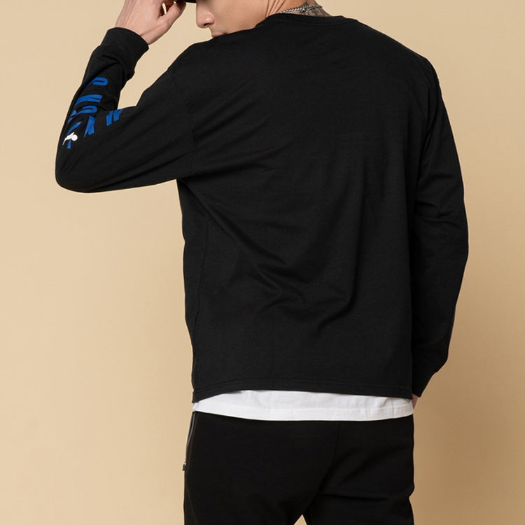 Men's Nike Casual Round Neck Pullover Printing Long Sleeves Black T-Shirt DJ6537-010