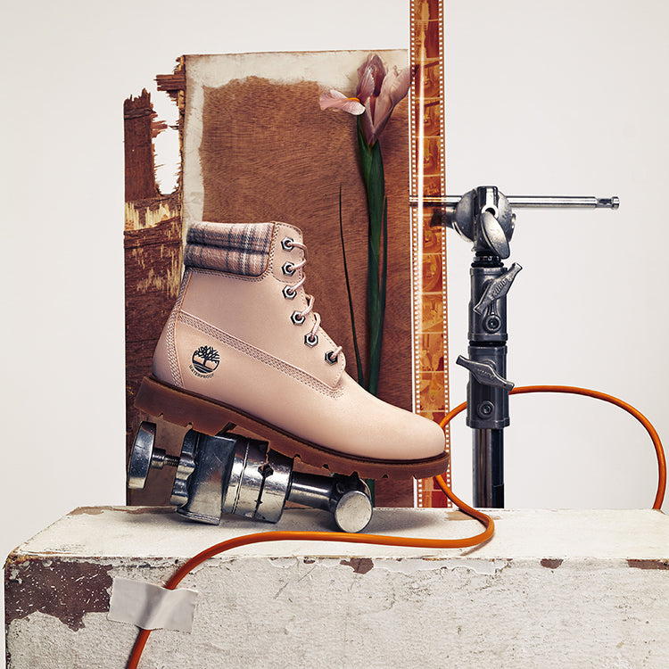 (WMNS) Timberland Lindon Woods 6 Inch Waterproof Boot 'Beige Nubuck and Printed Collar' A2BBR