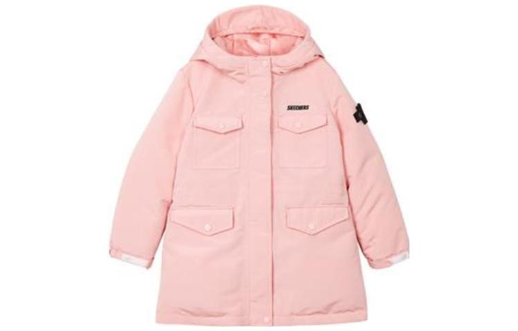 (GS) Skechers Logo Printed Long Down Jacket 'Multi-Color' L421G116