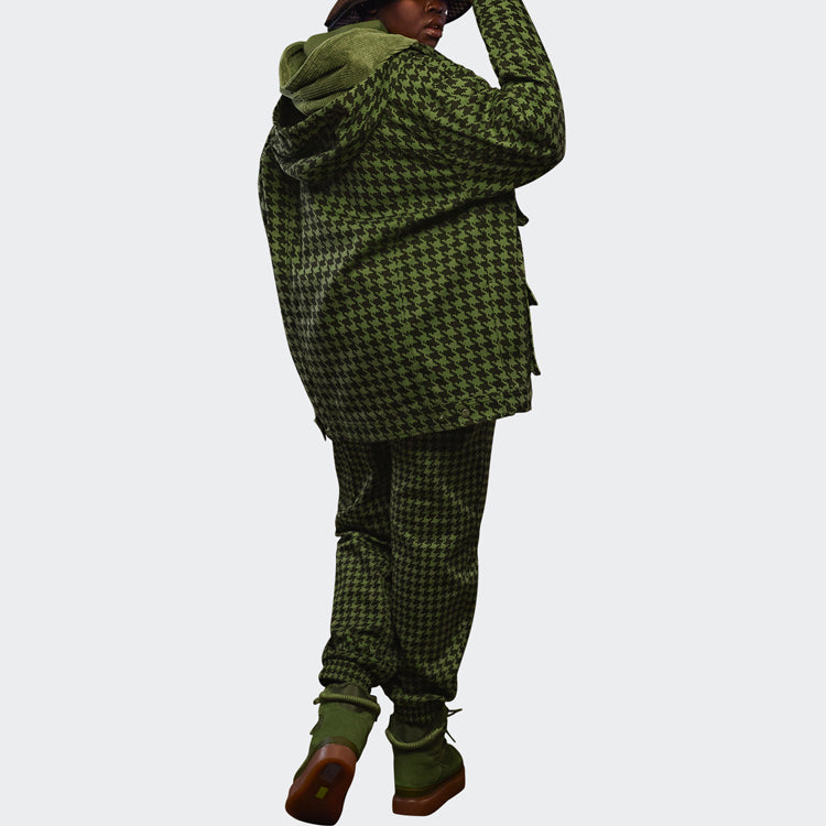 adidas originals x IVY PARK Crossover Plaid Hooded Jacket Green HC6004
