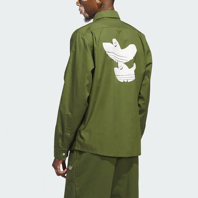 adidas Originals Shmoofoil Button Up Asia Sizing 'Green White' IU0081
