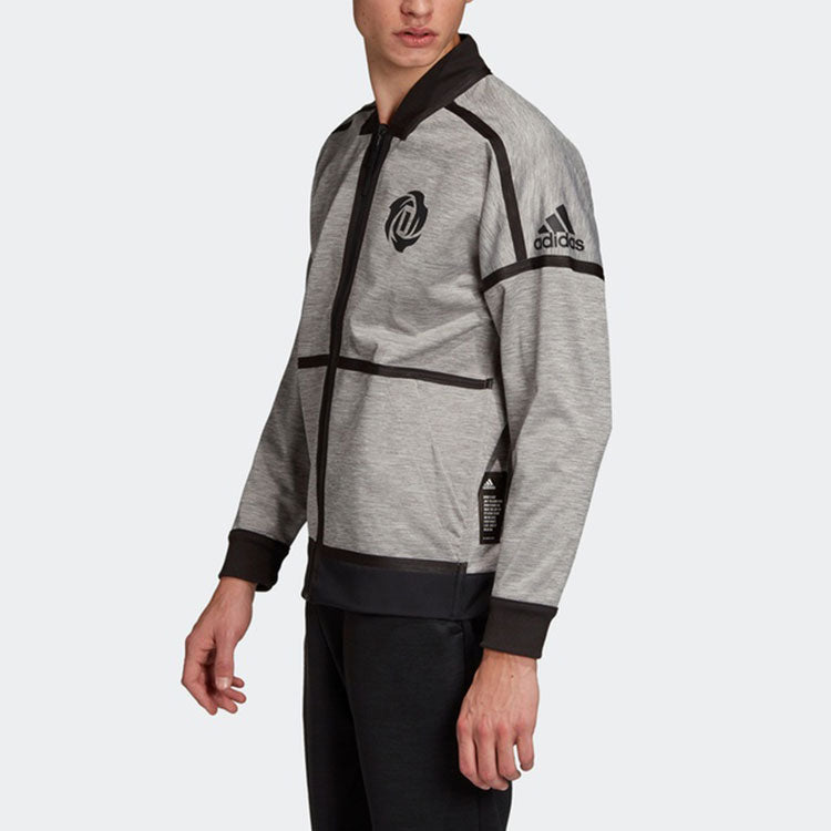 adidas Zne Icon Jckt Basketball Sports Reversible Woven Jacket Black Gray DY3233