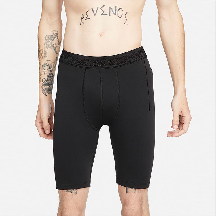 Men's Nike x MMW Crossover Solid Color Yoga 3 In 1 Sports Shorts Black DD9440-010