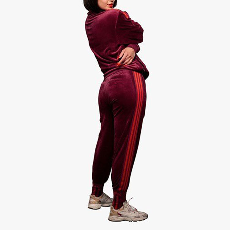 adidas x IVY PARK Crossover Velvet Sports Long Sleeves Jacket Couple Style Cherry Red HN0305
