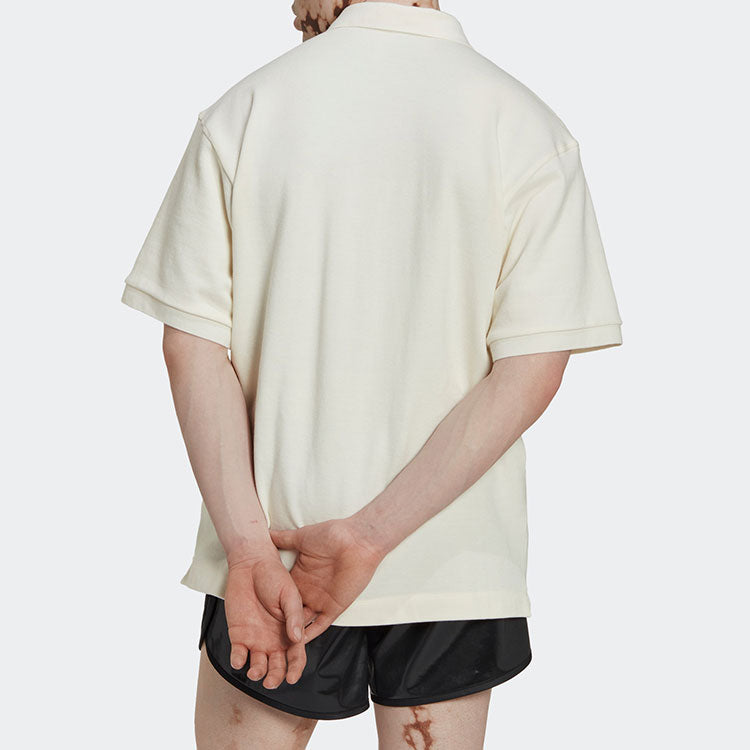 adidas Blue Version Tie-Break Polo Shirt 'Beige' HM2347
