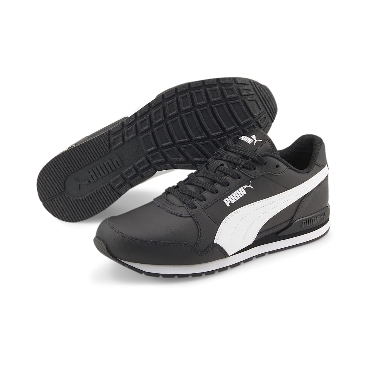 PUMA ST Runner v3 Leather 'Black White' 384855-06