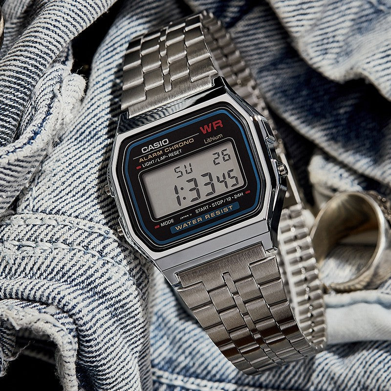 Casio Standard Digital Watch 'Silver Gold' A168WG-9W&A159WA-N1