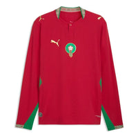 PUMA Morocco 2026 Authentic Home Long Sleeve Jersey 'Fast Red Victory Gold' 783315-01