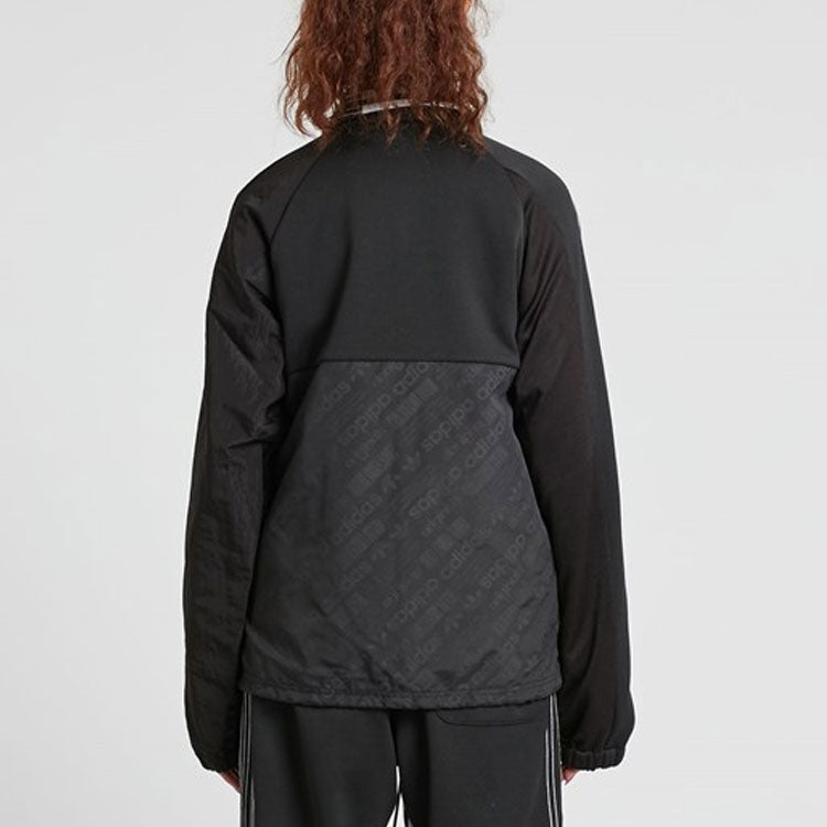 adidas originals x alexander wang Crossover Contrast Color Stitching Stripe Long Sleeves Logo Jacket Black BP6689