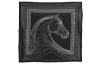 HERMES Silk Scarf Women's Black