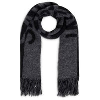 SAINT LAURENT Wool Knit Scarves Men's Gray
