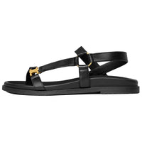 CELINE Triomphe Strap Sandals Women's Black