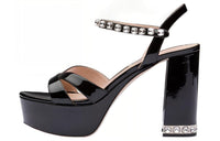 MIU MIU Strap Sandals Women's Black