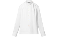 LOUIS VUITTON Pleat Shoulder Cotton Poplin Shirt