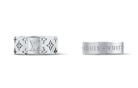 LOUIS VUITTON Metal Brass Rings Men's Silver
