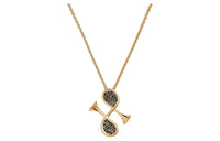 HERMES Metal Gold Plated Necklaces Women's Gold