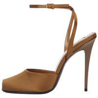SAINT LAURENT Orhand Slim Heel High Heels 11.5cm Women's Brown