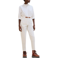 HERMES Casual Pants Women's Natural White