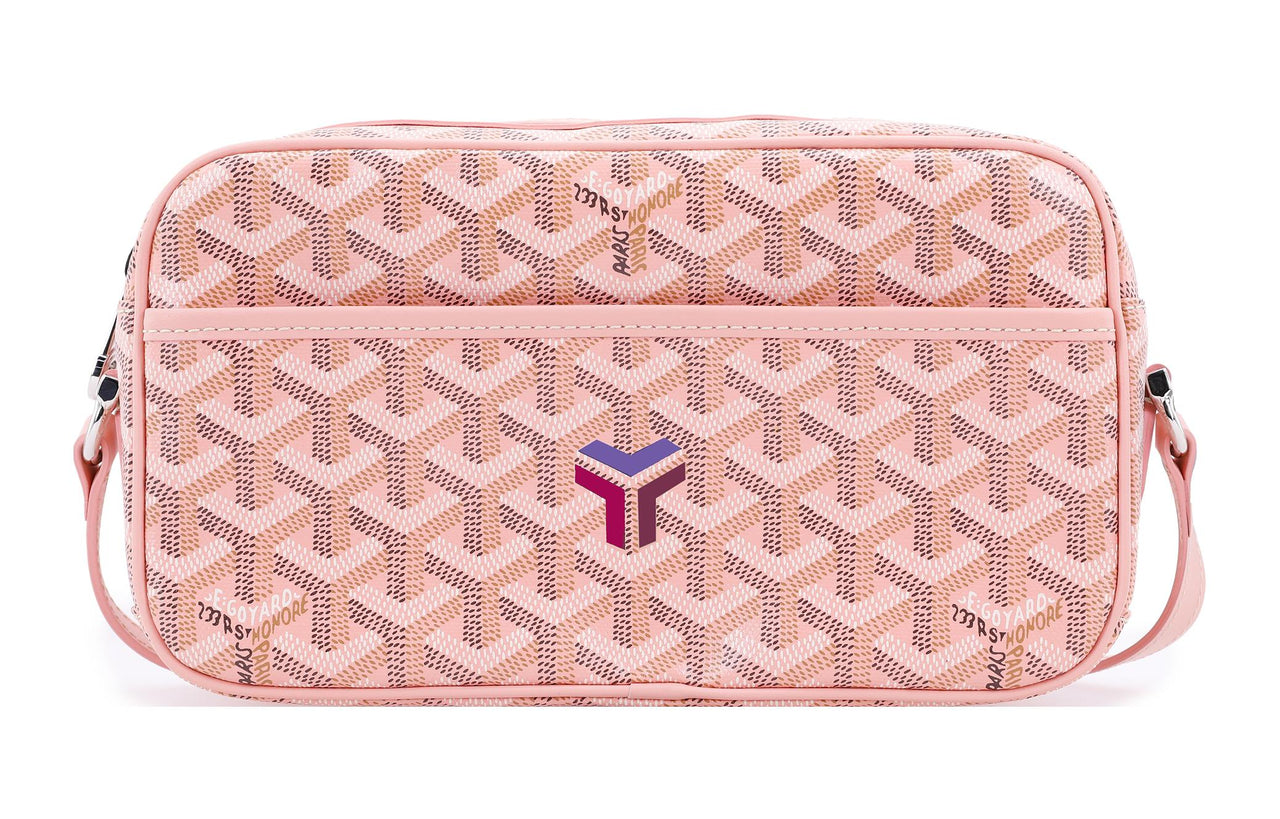 GOYARD Canvas With Calfskin Camera Bag Shoulder Bag Crossbody Bag Small Size Women's Pink