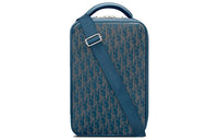 DIOR Cow Leather Shoulder Bag Men's Navy