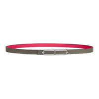 HERMES Calfskin Leather Belts Women's Umber Pink Width 1.3cm