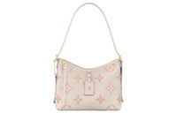 LOUIS VUITTON Embossed Grain Leather Shopping Bag, Handbag, Shoulder Bag Small Size Women's Latte White & Pink