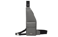 PRADA Saffiano Leather Shoulder Bag Crossbody Bag Men's Marble Gray