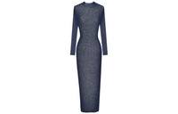 SAINT LAURENT Long-Sleeved Dresses Women's Dark Blue