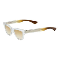 SAINT LAURENT Acetate Resin Metal Nylon Square Sunglasses Unisex Transparent