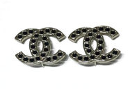 CHANEL Earrings Women's Black/Gold