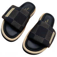 LOUIS VUITTON Slide Slippers Men's Black