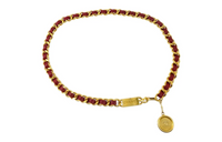 CHANEL 1990-2000s Medallion Leather-and-chain Belt