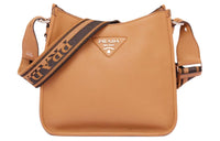 PRADA Hobo Leather Shoulder Bag Crossbody Bag Women's Caramel