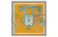 HERMES Silk Shawl Women's Yellow
