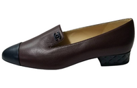 CHANEL Chunky Heel Mid-Low Heel Shoes Women's Brown