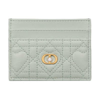 DIOR Jolie Lambskin Card Holder Women's Light Green