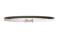 HERMES Leather Belts Women's Light Purple/Gray Green