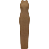 SAINT LAURENT Sleeveless Dress Women's Brown