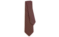 HERMES Ties Men Dark Brown/Orange