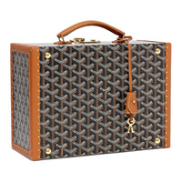 GOYARD Jou Canvas With Leather Storage Boxes Men's Black & Brown