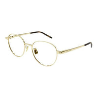 SAINT LAURENT Monnail Alloy Round Eyeglass Frames Unisex Gold