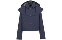 DIOR Trench Coats Women's Marine Blue