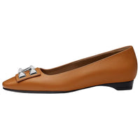 HERMES Flat Shoes Women's Brown