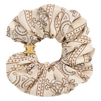 CELINE Brass, Mulberry Silk Hair Tie Women's Yellow