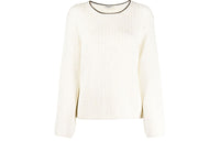 SAINT LAURENT Loose Fit Sweater Women's White