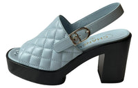 CHANEL 24S Strap Sandals 9.5cm Women's Blue