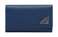 PRADA Saffiano Leather Key Pouch Men's Cornflower Blue